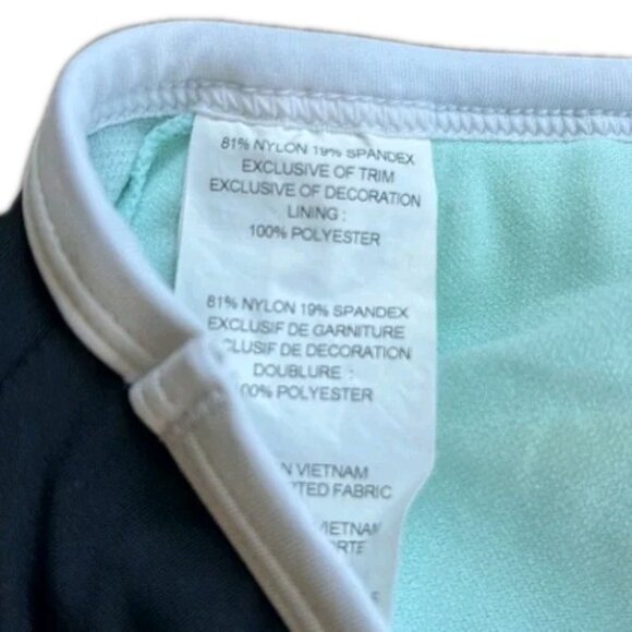 Nike Swimsuit Size 10 or MEDIUM BLACK WHITE PURPLE - Picture 4 of 4